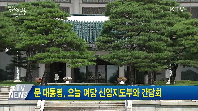 문 대통령, 오늘 여당 신임지도부와 간담회