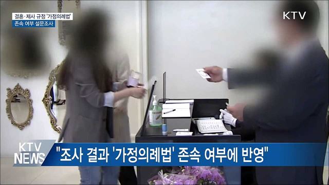 결혼·제사 규정 '가정의례법' 존속 여부 설문조사