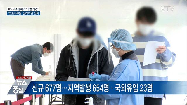 60~74세 예약 '내일 마감'···코로나우울 심리지원