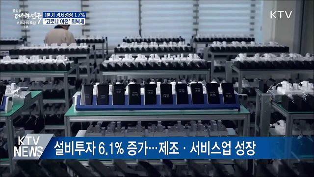 1분기 경제성장률 1.7%···'코로나 이전' 회복세