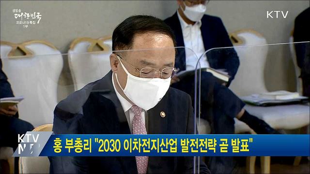 홍 부총리 "2030 이차전지산업 발전전략 곧 발표"