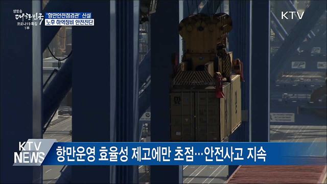'항만안전점검관' 신설···노후 하역장비 안전진단