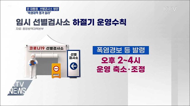문 대통령, 선별검사소 방문···"폭염대책 챙겨 달라"