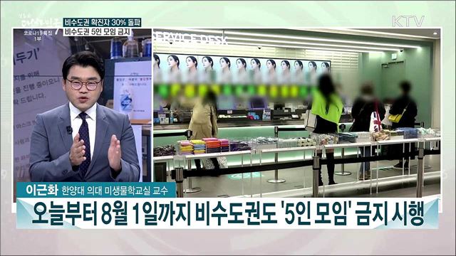 오늘부터 비수도권 5인 이상 사적모임 금지