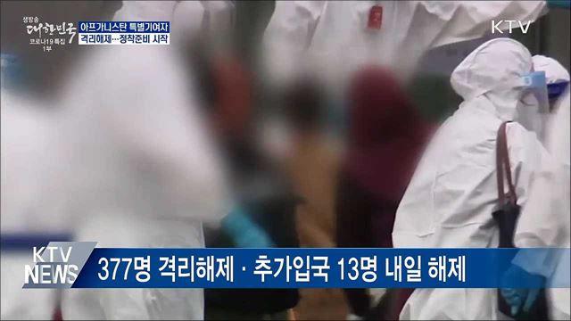 아프간 특별기여자 격리해제···정착준비 시작