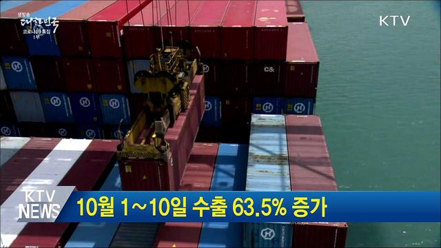 10월 1∼10일 수출 63.5% 증가