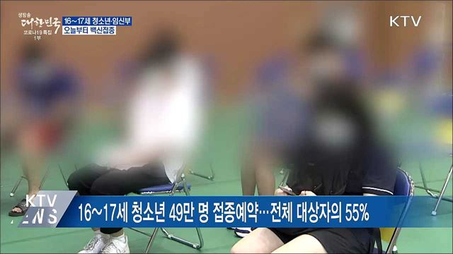 16∼17세 청소년·임신부 오늘부터 코로나19 백신접종