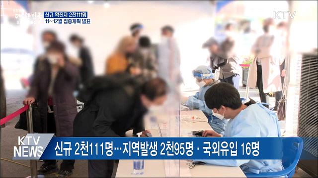20일 만에 2천 명대···11~12월 추가접종 계획 발표