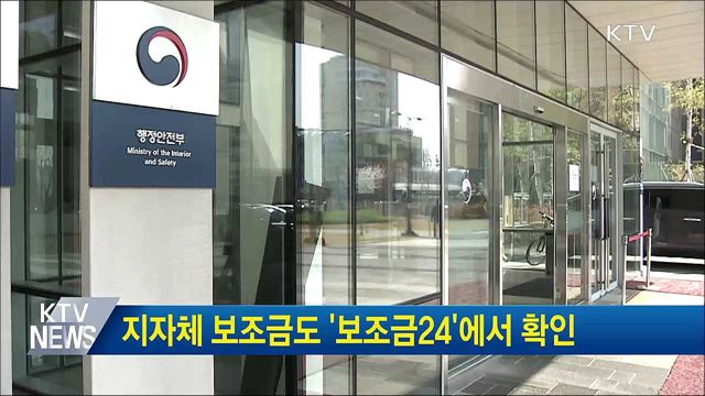 지자체 보조금도 '보조금24'에서 확인