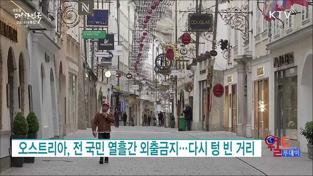 오스트리아, 전 국민 열흘간 외출금지···다시 텅 빈 거리 [월드 투데이]