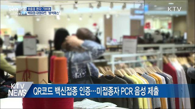 오늘부터 백화점·대형마트 '방역패스' 적용