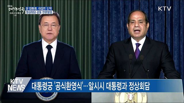 문 대통령, 이집트 도착···'정상회담·공동 언론발표'