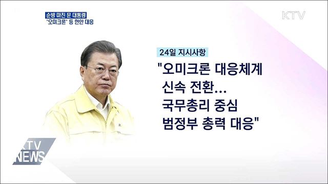 순방 마친 문 대통령···'오미크론' 등 현안 대응