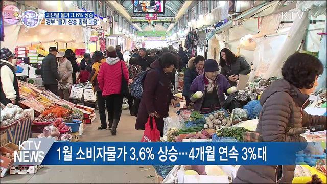 지난달 물가 3.6%↑···"가격 담합 감시 강화"