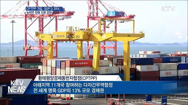 CPTPP 가입, GDP 0.35% 성장···농어민 피해 지원 강화