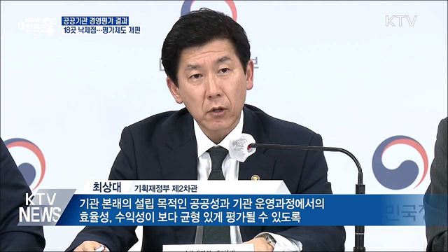 공공기관 경영평가 18곳 낙제점···평가제도 전면 개편