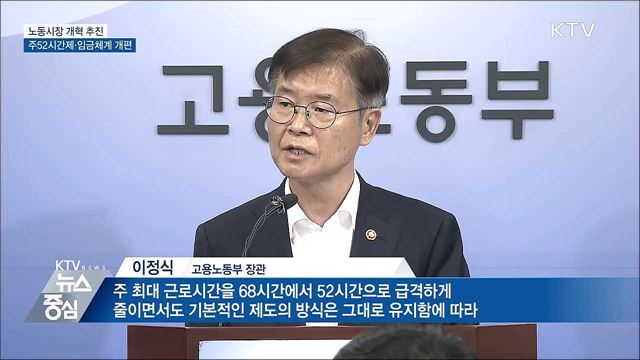 노동시장 개혁 추진···주52시간제·임금체계 개편