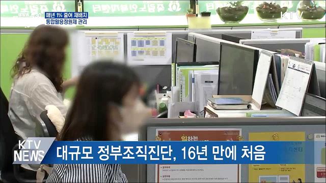 정부 인력 매년 1% 줄여 재배치···통합정원제 관리