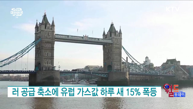 러 공급 축소에 유럽 가스값 하루 새 15% 폭등 [월드 투데이]