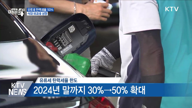 유류세 탄력세율 50%·식대 비과세 월 20만 원