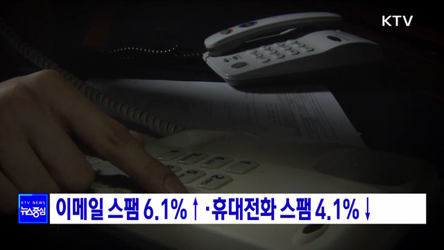 이메일 스팸 6.1%↑·휴대전화 스팸 4.1%↓