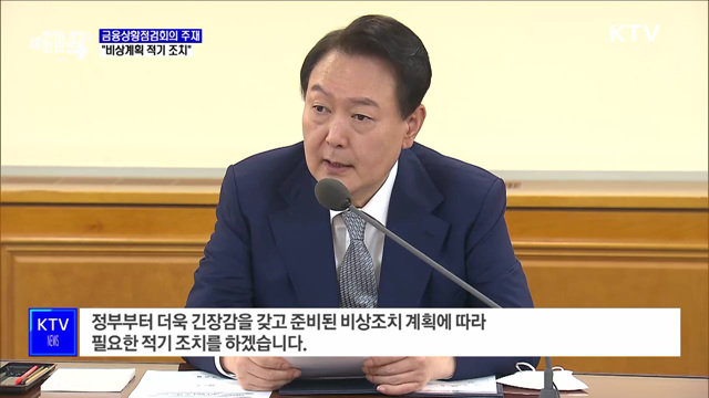 금융상황점검회의 주재···"비상계획 적기 조치"