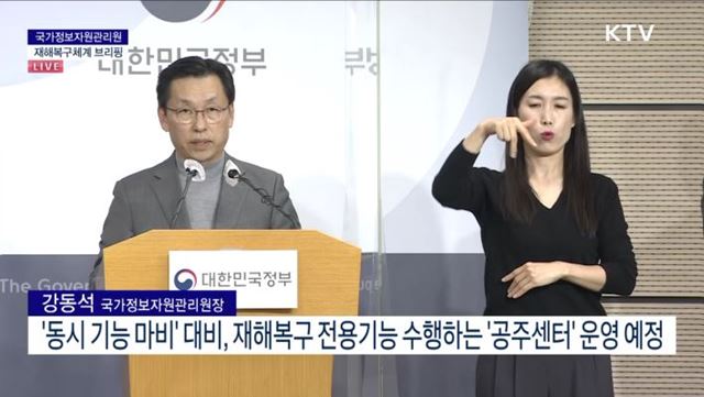 국가정보자원관리원 재해복구체계 브리핑 