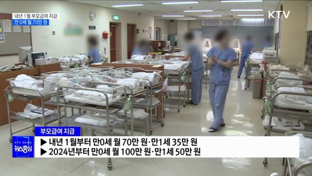 내년 1월부터 부모급여 지급···만 0세 월 70만 원