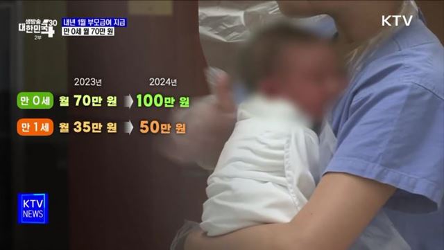 내년 1월부터 부모급여 지급···만 0세 월 70만 원