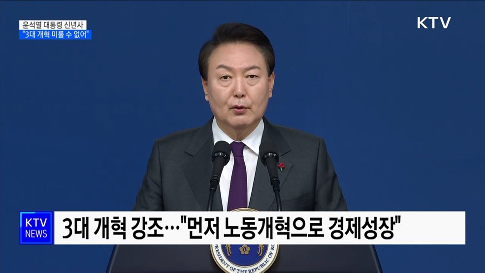 새해 첫날 신년사···"3대 개혁 미룰 수 없어"