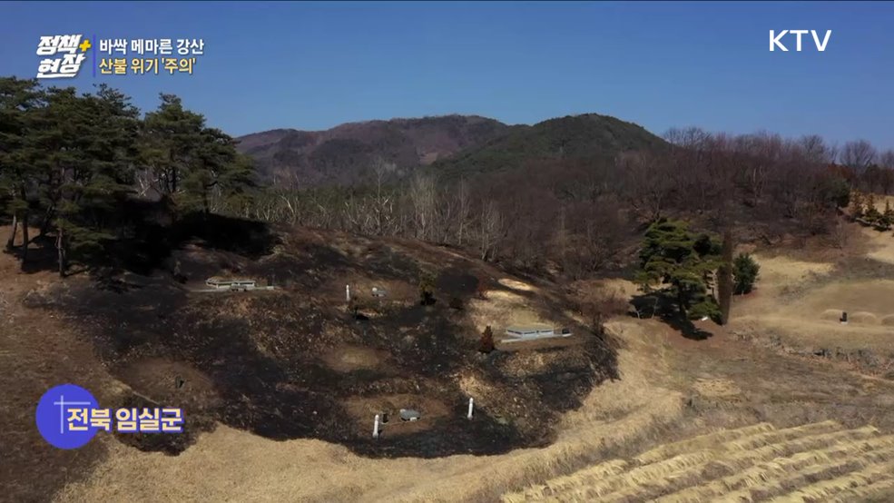 바짝 메마른 강산···산불 위기 '주의' 발령