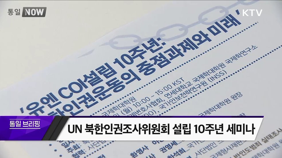 UN 북한인권조사위원회 설립 10주년 세미나