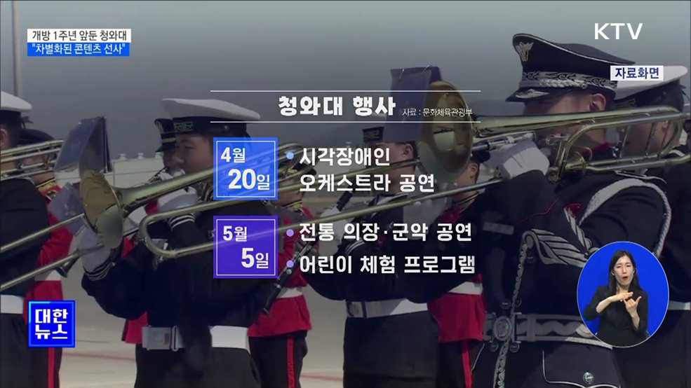 개방 1주년 앞둔 청와대···문체부 "차별화된 콘텐츠 선사"