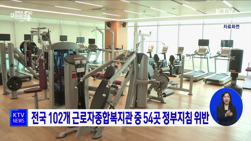 전국 102개 근로자종합복지관 중 54곳 정부지침 위반