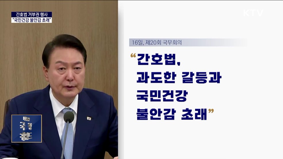 대통령 국정 키워드 - 간호법 거부권 행사···"국민건강 불안감 초래"