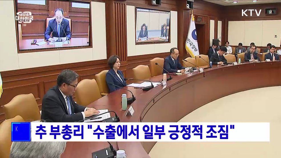 추 부총리 "수출에서 일부 긍정적 조짐"