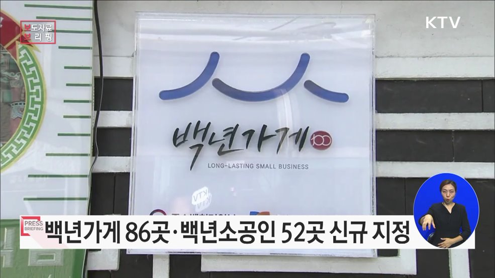 지역 대표하는 '맛'과 '장인정신' 백년가게·백년소공인 138개사 신규지정
