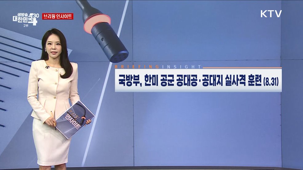 국방부, 한미 공군 공대공·공대지 실사격 훈련 (8.31) [브리핑 인사이트]