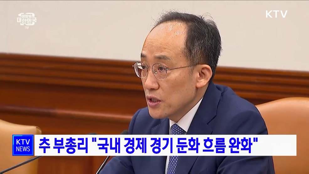 추 부총리 "국내 경제 경기 둔화 흐름 완화"