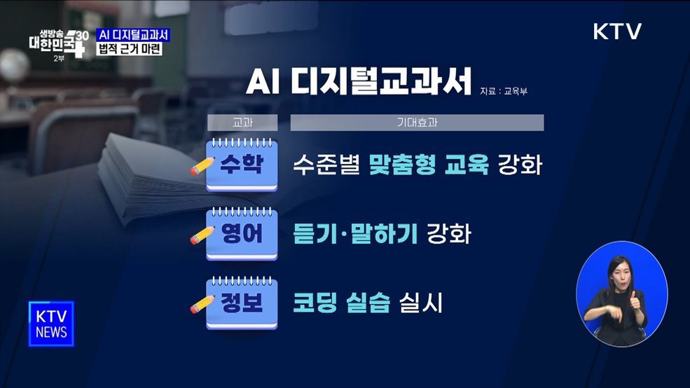 'AI 디지털교과서' 2025년 도입···영·수 우선 추진