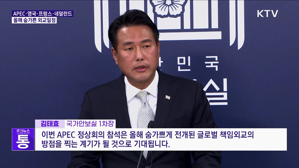 APEC·영국·프랑스·네덜란드···올해 숨가쁜 외교일정