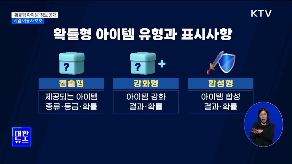 '확률형 아이템' 정보 공개 의무화···게임 이용자 보호