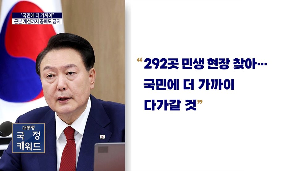 대통령 국정키워드 - "민생 문제 현장 목소리 반영···공매도 금지 계속"