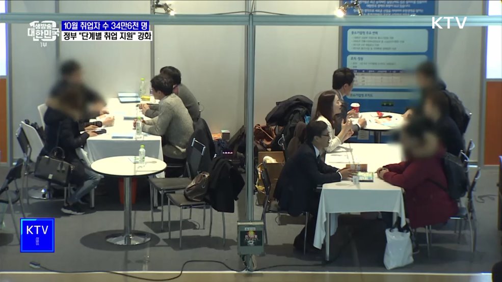 취업자 수 3개월 연속 증가···"취업 단계별 지원 강화"