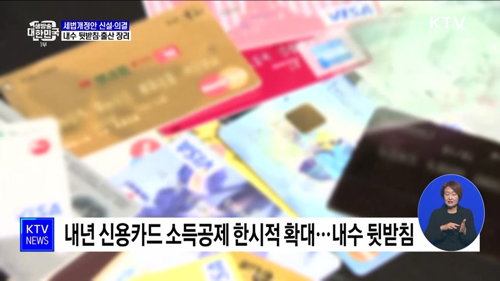 신용카드 소득공제·출산 장려책 확대
