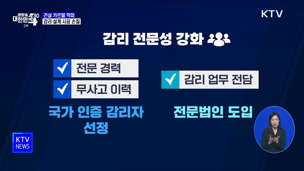 "건설 카르텔 혁파"···감리·설계·시공 전 단계 손질