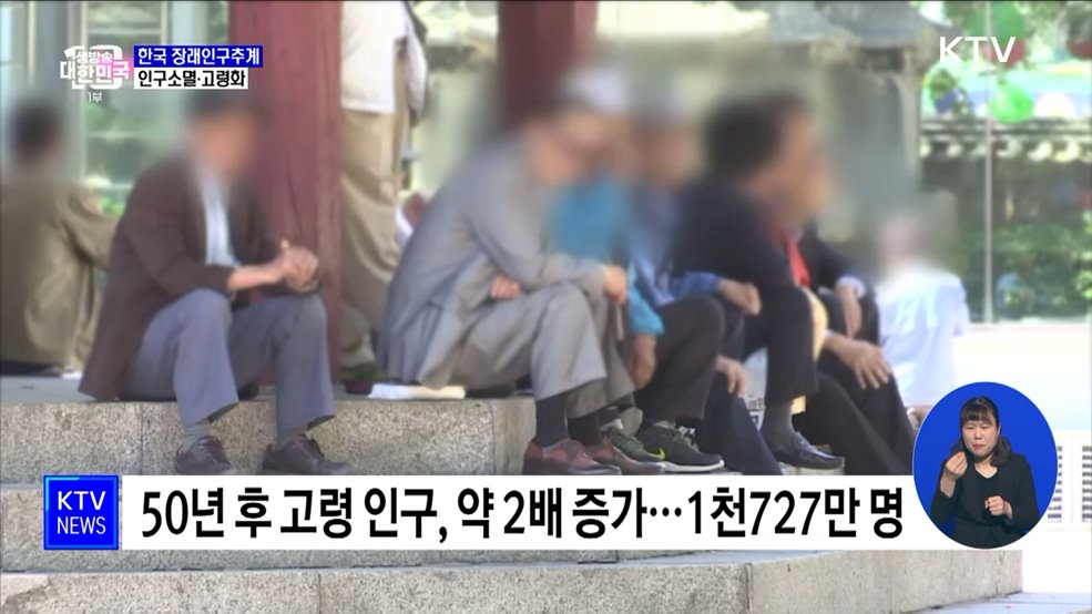 2072년 한국 인구 3천6백만 명···고령이 절반