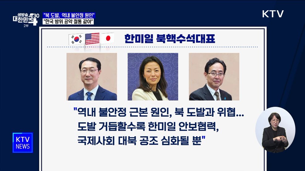 "북 도발, 역내 불안정 원인"···"한국 방위 공약 철통"