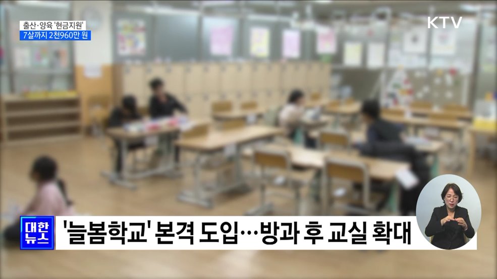출산·양육 '현금지원' 강화···7살까지 2천960만 원