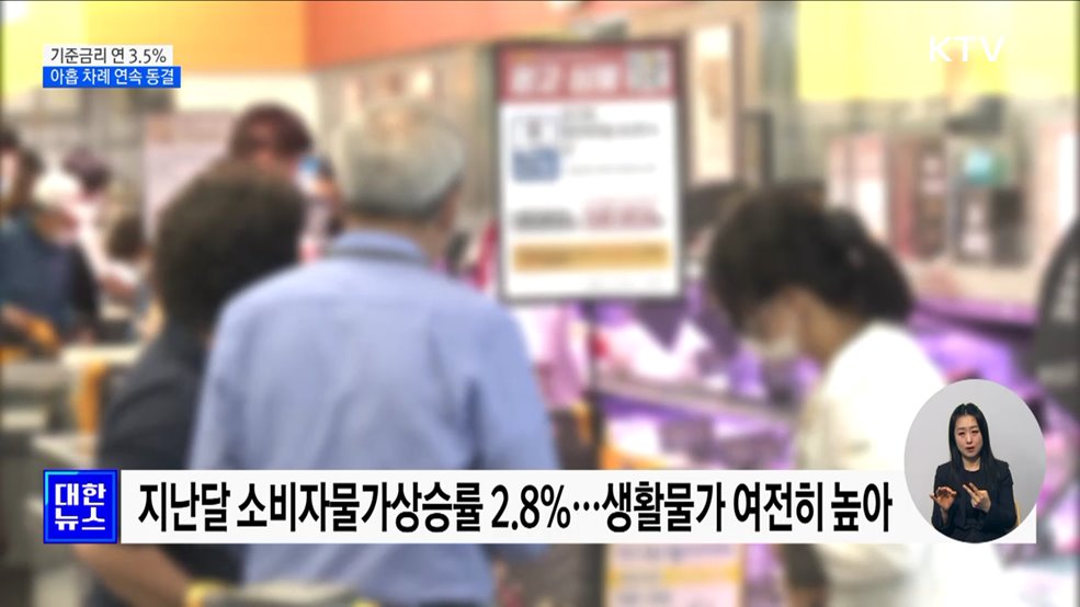 기준금리 연 3.5% 유지···아홉 차례 연속 동결